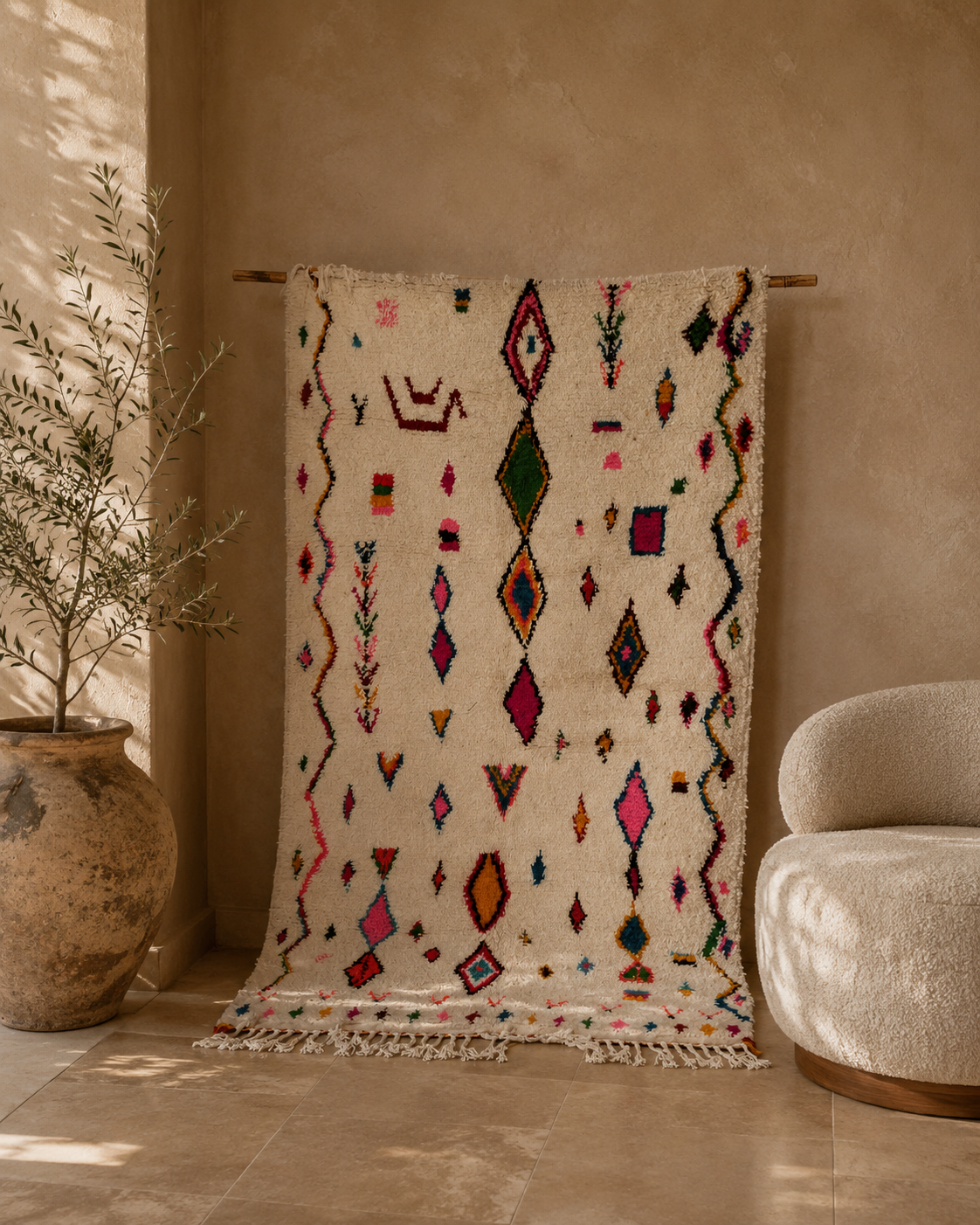 Azilal Rug — Diamond Motif