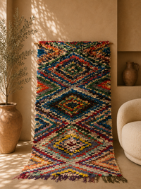Boucherouite Rug — Mosaic Diamond