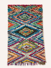 Boucherouite Rug — Mosaic Diamond