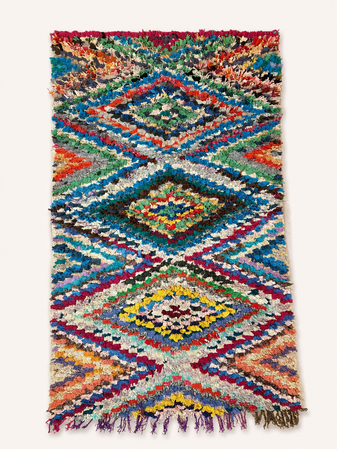 Boucherouite Rug — Mosaic Diamond