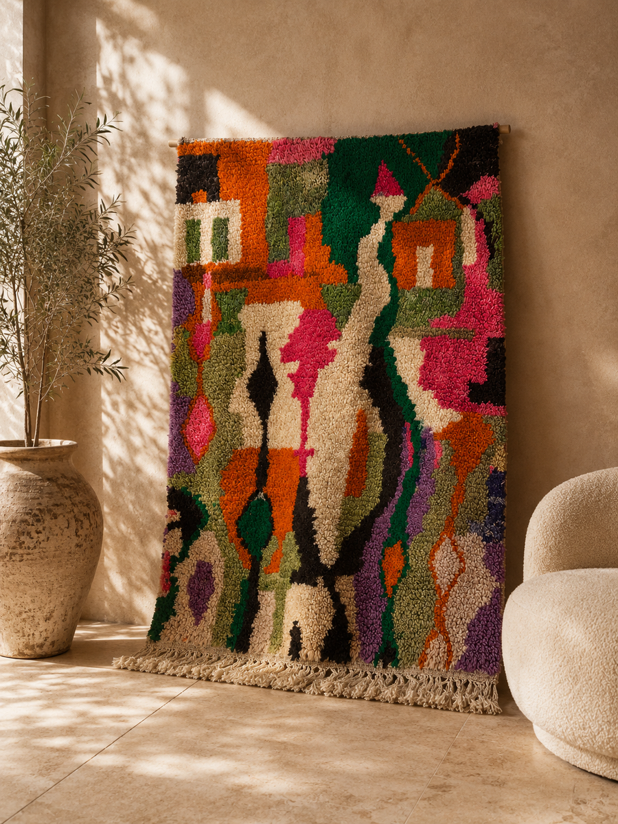 Bouziyane Rug — Abstract Spectrum