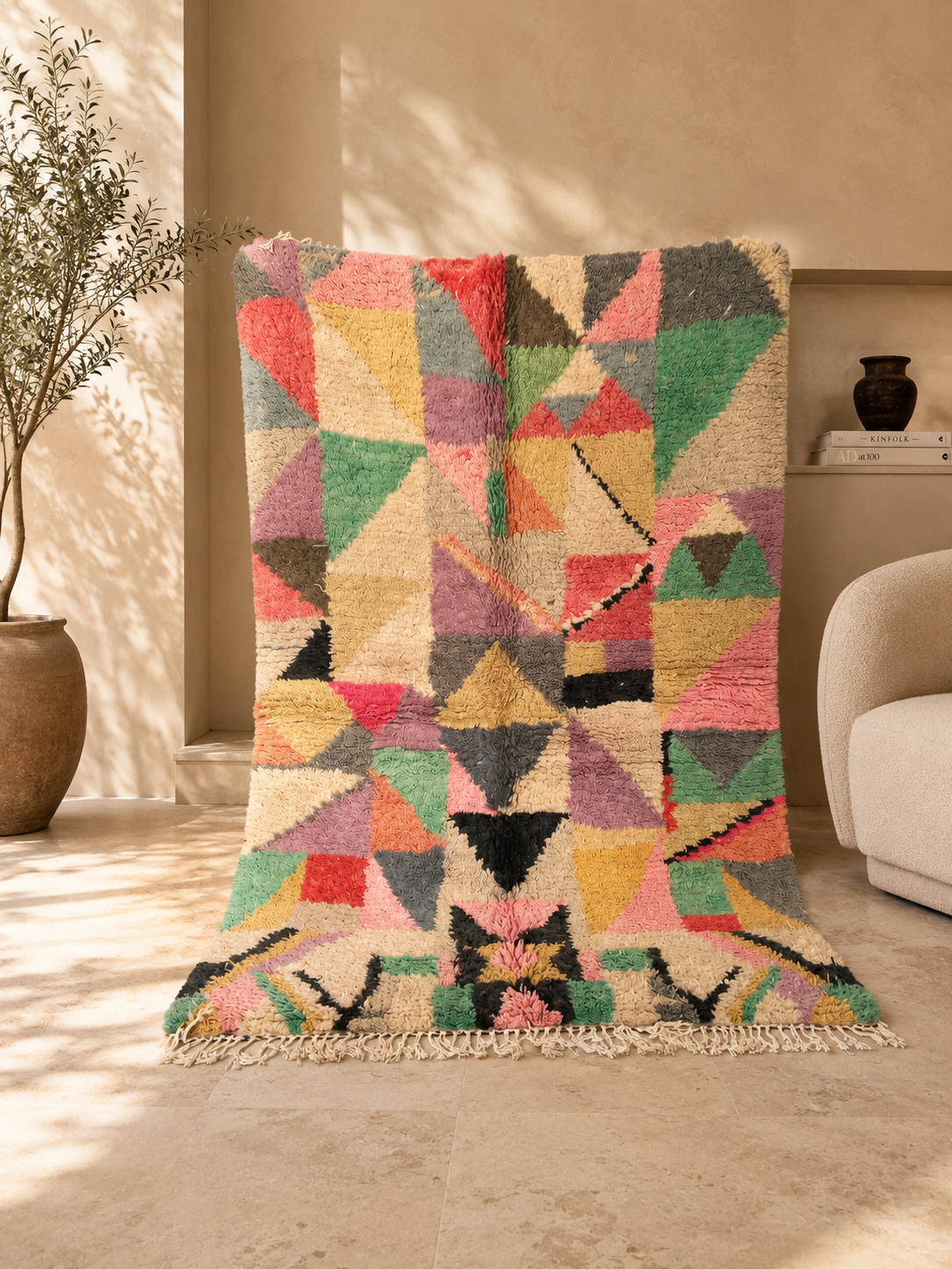 Azilal Rug — Geometric Bloom