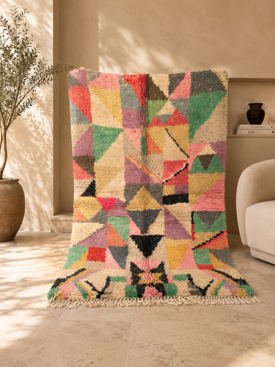 Azilal Rug — Geometric Bloom