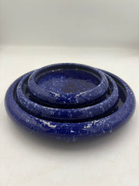 Cobalt Blue Moroccan Tapas Set — Set of 3 Handmade Ceramic Plates
