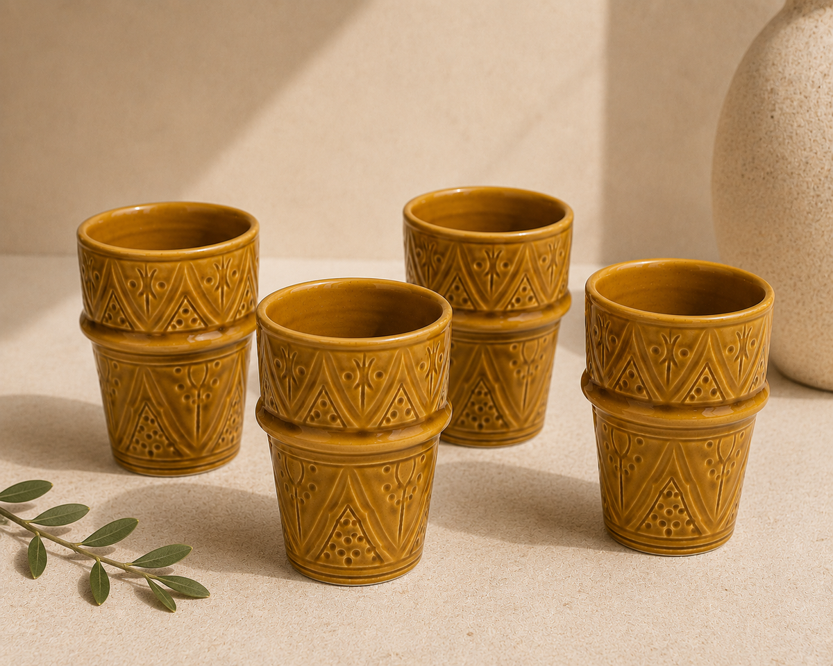 Heritage Cups – Set of 4 – Mustard