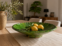 Tamgroute Green Ceramic Platter — 30cm Moroccan Serving Platter